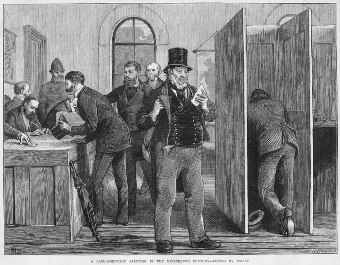 Framed Print : Voting by secret ballot Framed Print : Voting by secret ballot