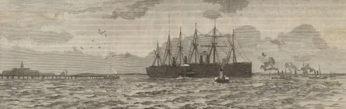 Framed Print : The last voyage of the Great Eastern, 1888 Framed Print : The last voyage of the Great Eastern, 1888