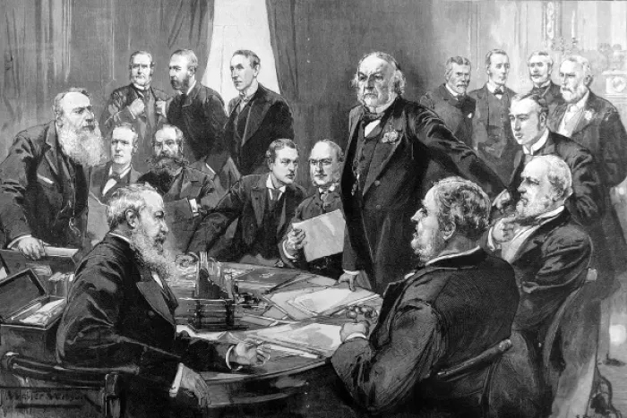 Framed Print : W. E. Gladstones Cabinet of August 1892 Framed Print : W. E. Gladstones Cabinet of August 1892
