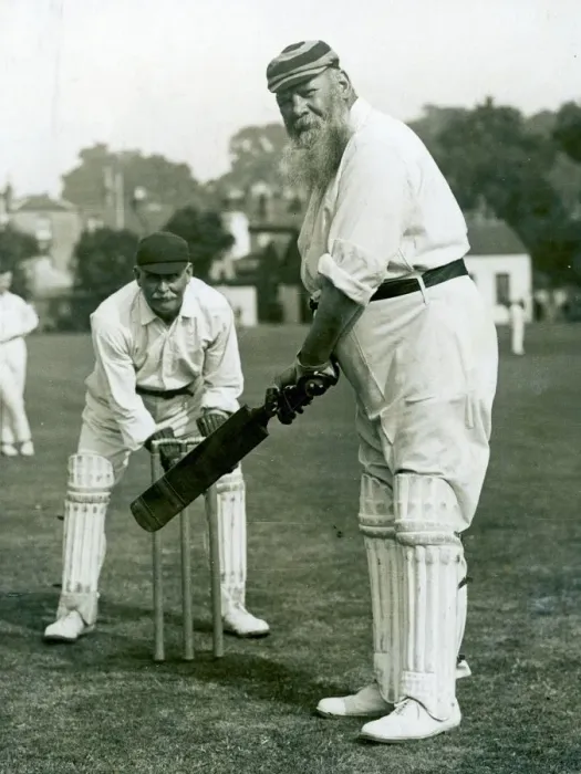 Framed Print : W. G. Grace batting at Gravesend, 1913