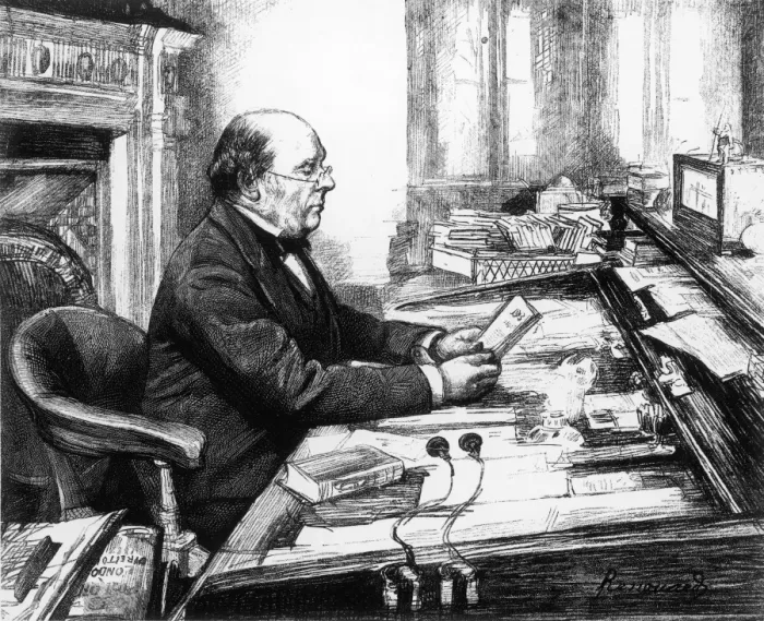Framed Print : W H Smith at his Desk Framed Print : W H Smith at his Desk