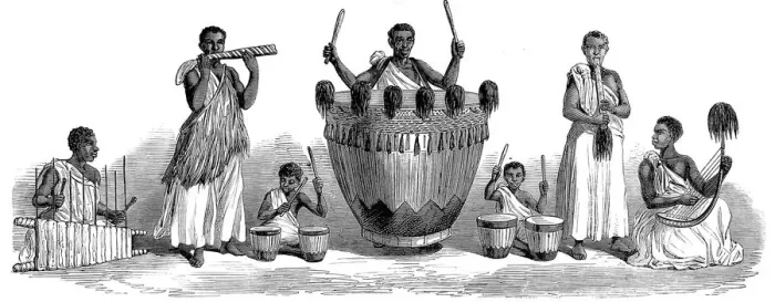 Framed Print : Waganda Band, 1860 s