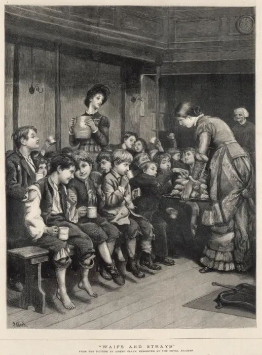 Framed Print : Waifs and strays being fed Framed Print : Waifs and strays being fed