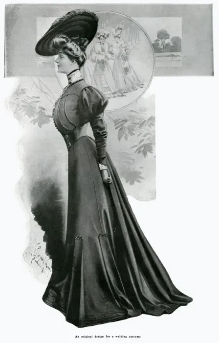 Framed Print : Walking costume 1905 Framed Print : Walking costume 1905