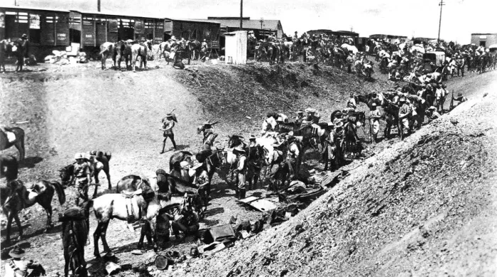Framed Print : The war in South Africa, where railways and armoured trains were much used Framed Print : The war in South Africa, where railways and armoured trains were much used