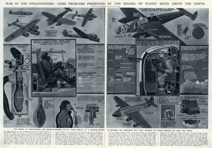 Framed Print : War in the stratosphere by G. H. Davis