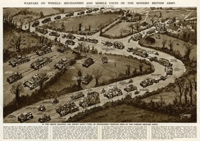 Framed Print : Warfare on wheels by G. H. Davis