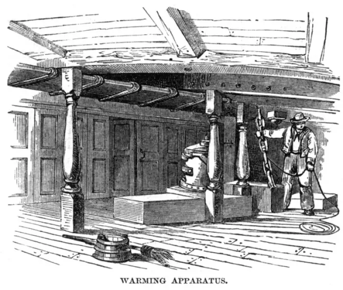 Framed Print : Warming apparatus - Sir John Franklin search expedition Framed Print : Warming apparatus - Sir John Franklin search expedition