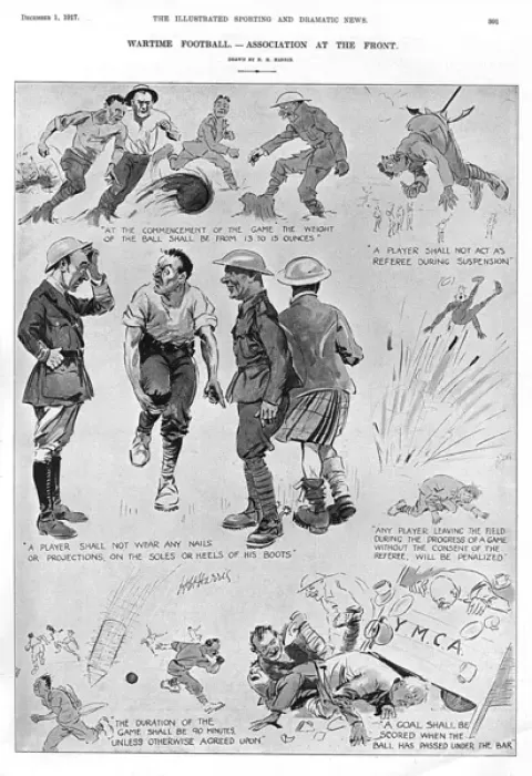 Framed Print : Wartime Football - Association at the Front, WWI Framed Print : Wartime Football - Association at the Front, WWI