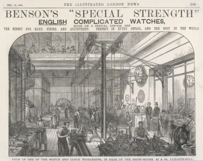 Framed Print : Watch Factory / Iln / 1884 Framed Print : Watch Factory / Iln / 1884