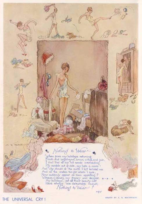 Framed Print : Nothing to Wear by A. K. Macdonald Framed Print : Nothing to Wear by A. K. Macdonald