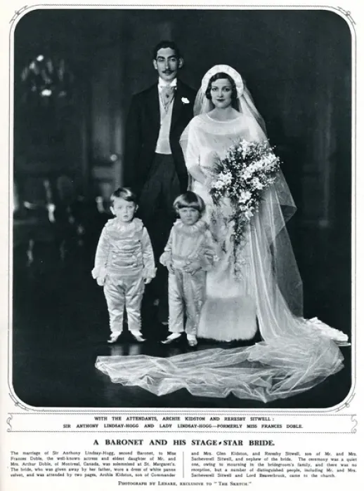 Framed Print : Wedding of Anthony Lindsay-Hogg and Frances Doble Framed Print : Wedding of Anthony Lindsay-Hogg and Frances Doble