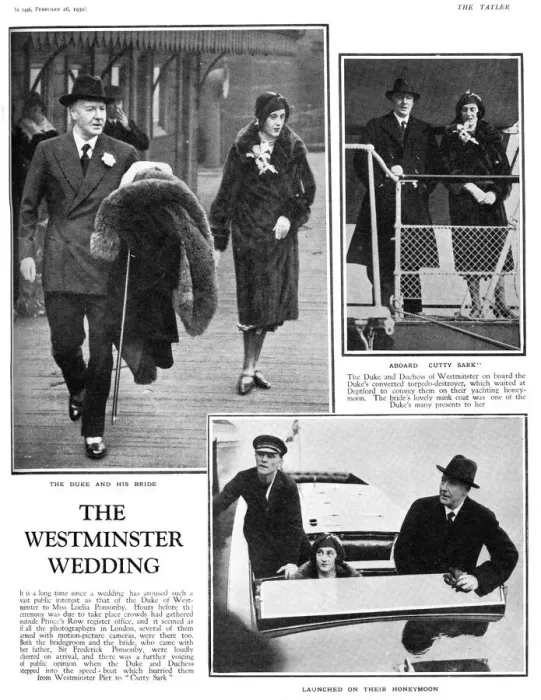 Framed Print : Wedding of the Duke of Westminster & Loelia Ponsonby Framed Print : Wedding of the Duke of Westminster & Loelia Ponsonby