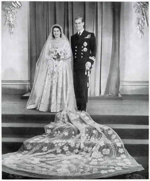 Framed Print : Wedding of Elizabeth and the Duke of Edinburgh. Date: 1947 Framed Print : Wedding of Elizabeth and the Duke of Edinburgh. Date: 1947