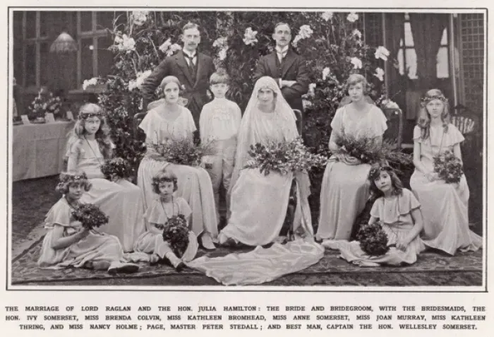 Framed Print : Wedding of Lord Raglan & Hon. Julia Hamilton