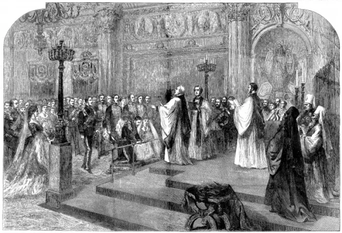 Framed Print : The wedding of Prince Alfred, Duke of Edinburgh and the Gran