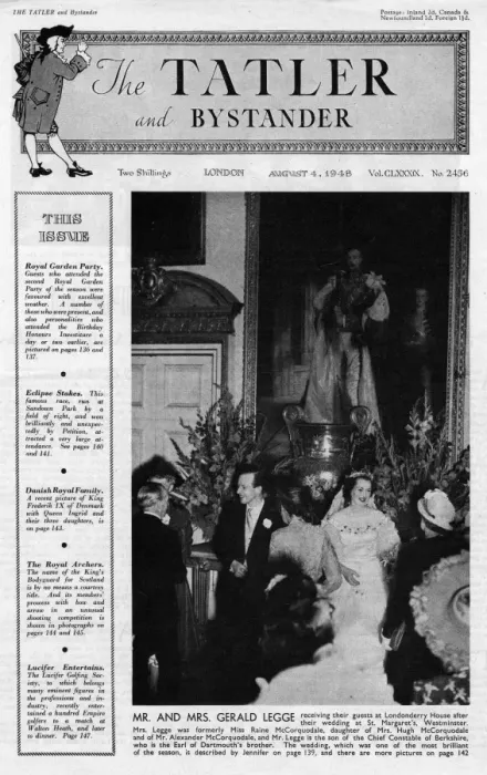 Framed Print : Wedding of Raine McCorquodale & Gerald Legge, 1948 Framed Print : Wedding of Raine McCorquodale & Gerald Legge, 1948