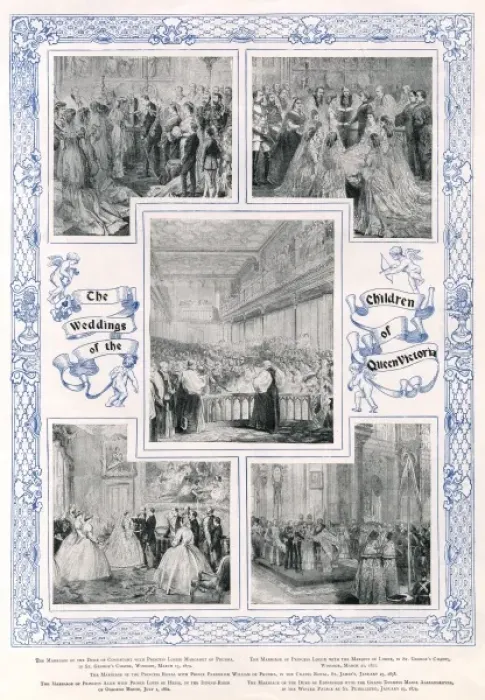 Framed Print : The weddings of Queen Victorias children Framed Print : The weddings of Queen Victorias children