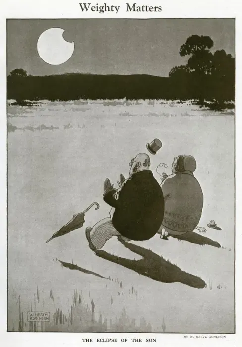 Framed Print : Weighty Matters by William Heath Robinson Framed Print : Weighty Matters by William Heath Robinson
