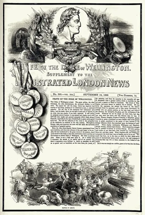 Framed Print : Wellington supplement to the Illustrated London News 1852