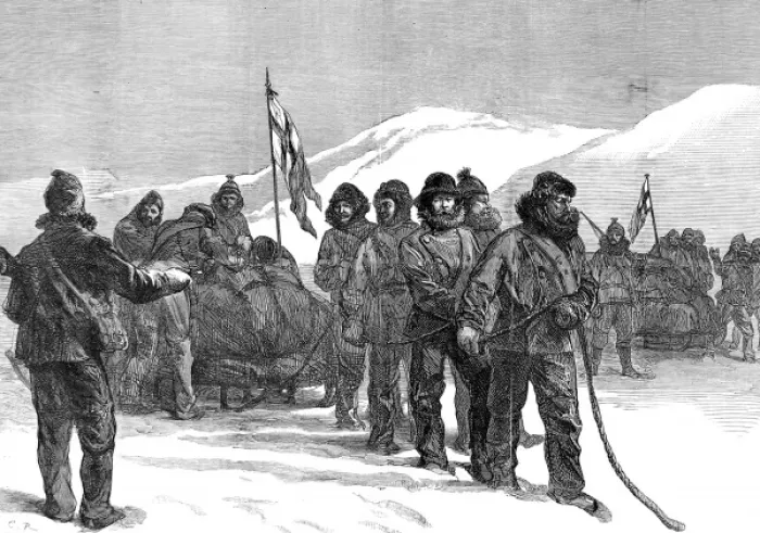 Framed Print : The Western Sledge Party of the British Arctic Expedition, 1 Framed Print : The Western Sledge Party of the British Arctic Expedition, 1