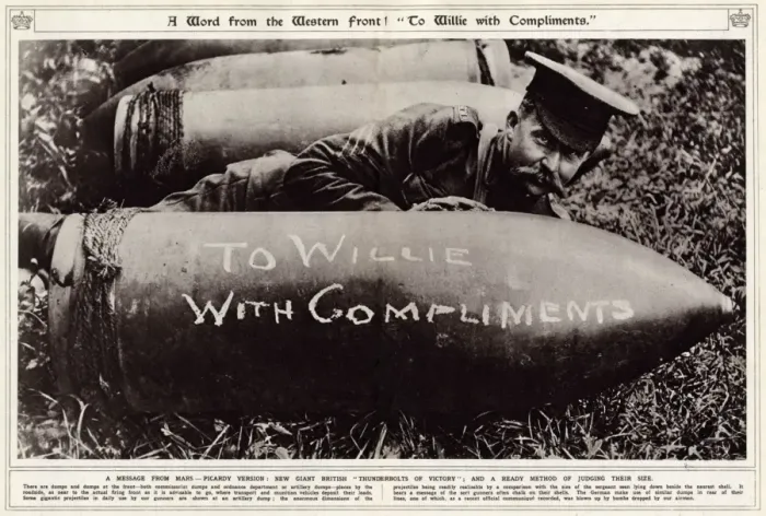 Framed Print : From the Western Front To Willie with compliments 1916 Framed Print : From the Western Front To Willie with compliments 1916