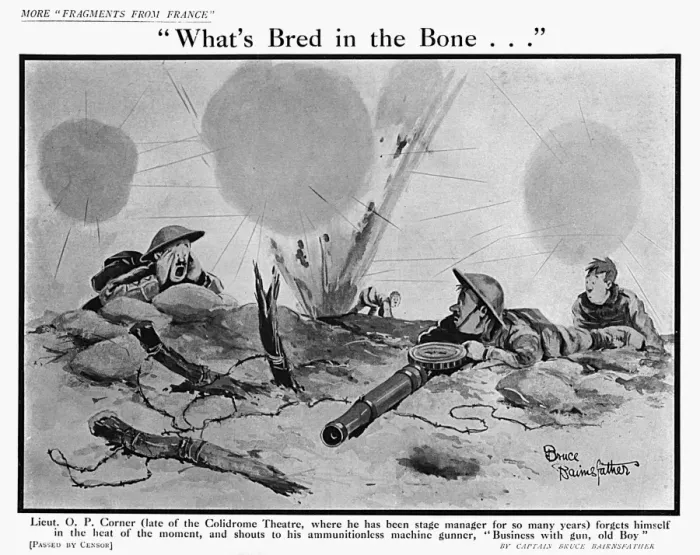 Framed Print : Whats Bred in the Bone... by Bruce Bairnsfather Framed Print : Whats Bred in the Bone... by Bruce Bairnsfather