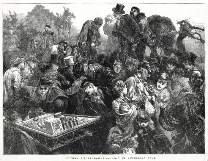 Framed Print : Whit Monday in Kidbrooke Lane 1871