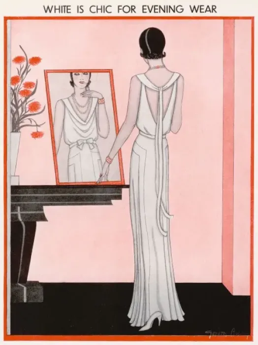 Framed Print : White evening gown by Gordon Conway Framed Print : White evening gown by Gordon Conway