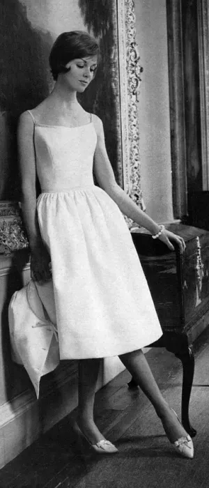 Framed Print : White pique dress from Horrockses