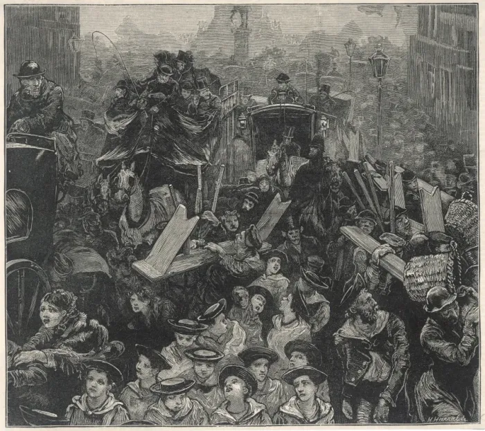 Framed Print : Whitehall Congestion1875 Framed Print : Whitehall Congestion1875
