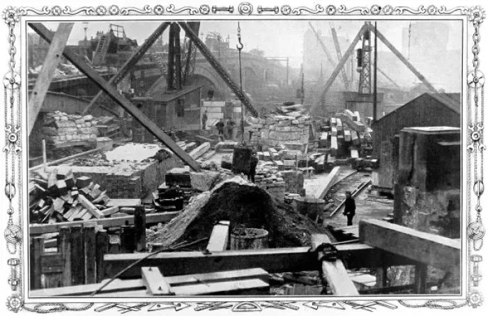Framed Print : The Widening of Blackfriars Bridge, London, 1908