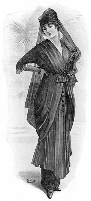 Framed Print : A widows mourning dress, WW1 Framed Print : A widows mourning dress, WW1