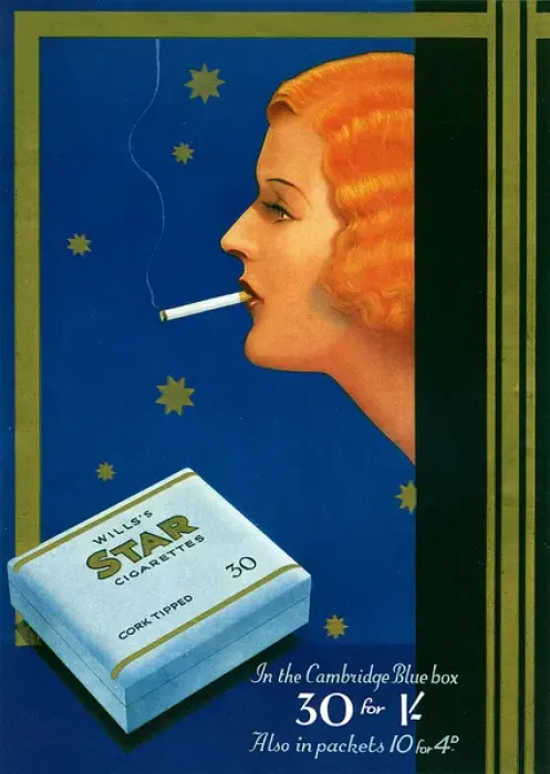Framed Print : Wills Star Cigarettes advertisement Framed Print : Wills Star Cigarettes advertisement