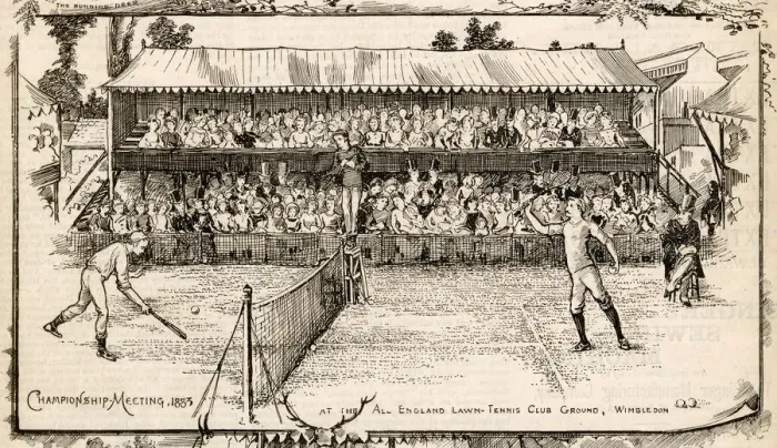 Framed Print : Wimbledon lawn tennis championships 1883 Framed Print : Wimbledon lawn tennis championships 1883