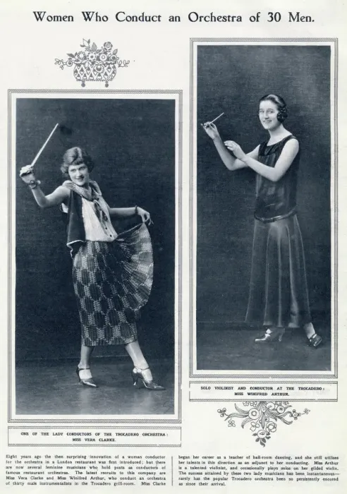 Framed Print : Winifred Arthur and Vera Clarke, female conductors Framed Print : Winifred Arthur and Vera Clarke, female conductors