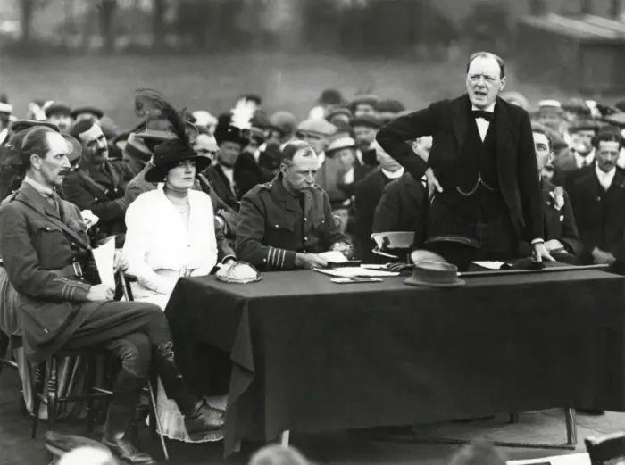Framed Print : Winston Churchill at Enfield Lock Munition Works