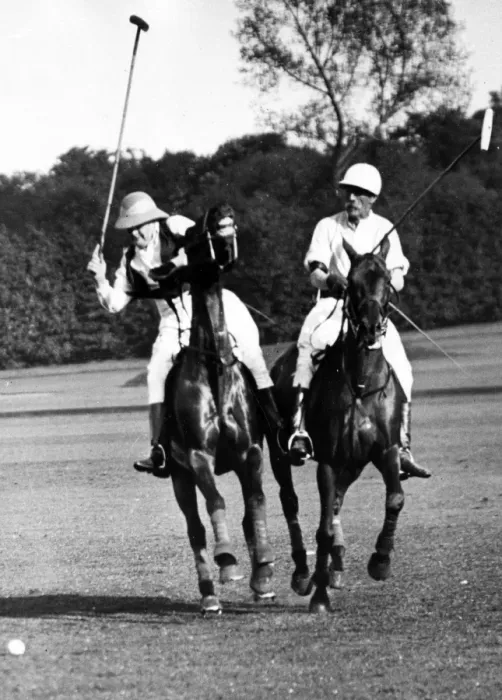 Framed Print : Winston Churchill playing polo