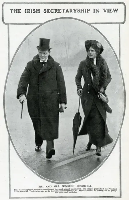 Framed Print : Winston Churchill with wife Clementine Churchill 1910 Framed Print : Winston Churchill with wife Clementine Churchill 1910