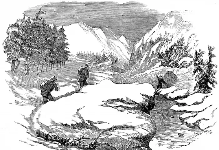 Framed Print : Winter in the Californian Mountains, 1853 Framed Print : Winter in the Californian Mountains, 1853