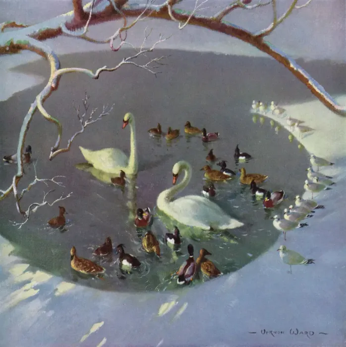 Framed Print : Winter Circle by Vernon Ward Framed Print : Winter Circle by Vernon Ward