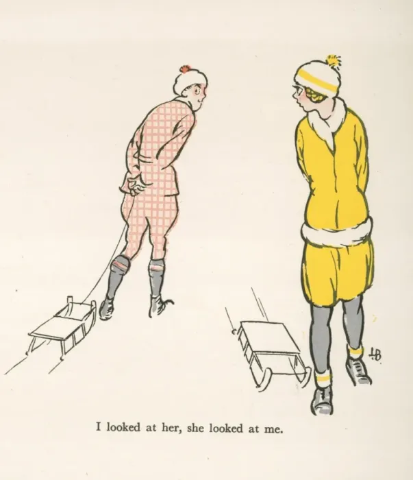 Framed Print : Winter Sportings by Lewis Baumer