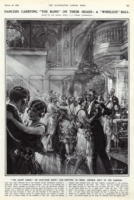 Framed Print : A wireless ball: dancers with headphones at a silent dance