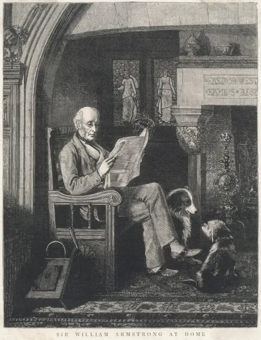 Framed Print : Wm Armstrong  /  Fireplace