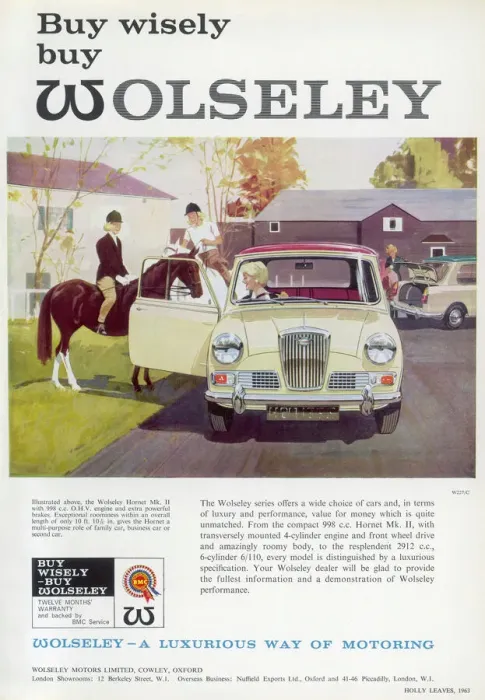 Framed Print : Wolseley car advertisement
