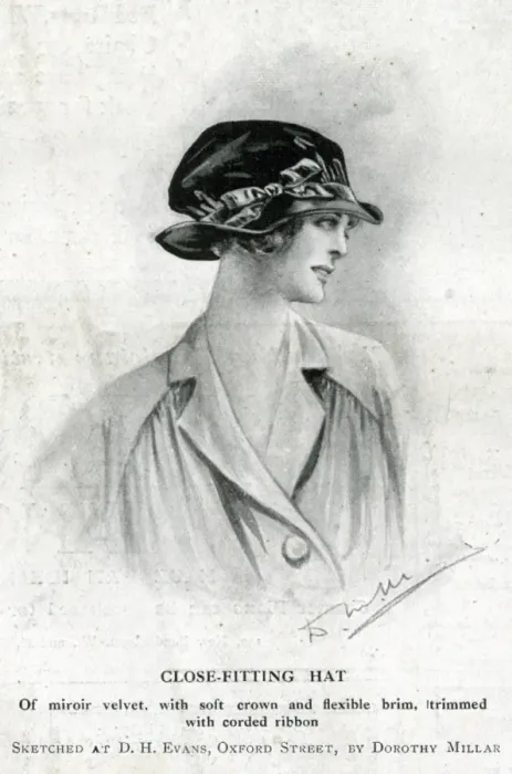 Framed Print : Woman in elegant close-fitting hat Framed Print : Woman in elegant close-fitting hat