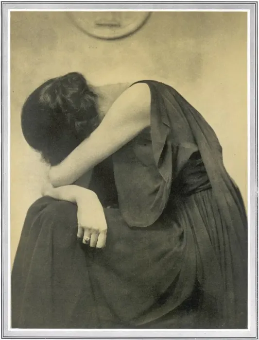 Framed Print : Grief. A woman holds her head in her arms in this camera study by Hugh Framed Print : Grief. A woman holds her head in her arms in this camera study by Hugh