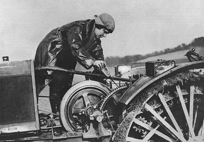 Framed Print : A woman tractor driver during WW1 Framed Print : A woman tractor driver during WW1