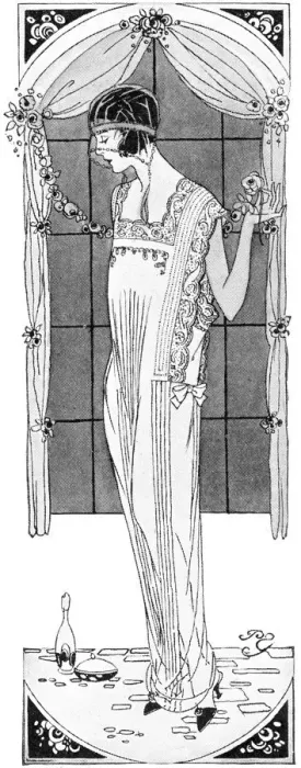 Framed Print : Woman wears a nightdress from Robinson & Cleaver Framed Print : Woman wears a nightdress from Robinson & Cleaver