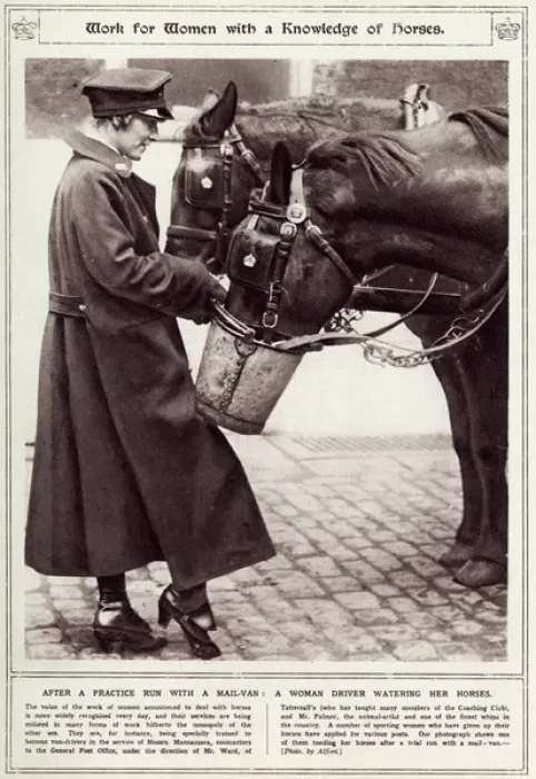 Framed Print : Woman working for General Post Office 1915